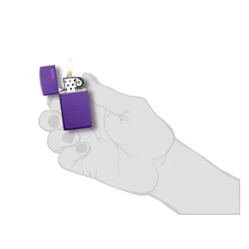 Slim® Purple Matte Zippo Logo