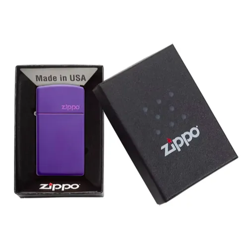 Slim® Purple Matte Zippo Logo