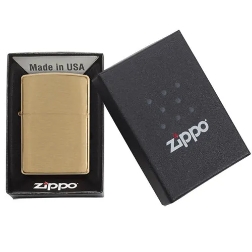 Vỏ Bật Lửa Zippo Brushed Brass Solid