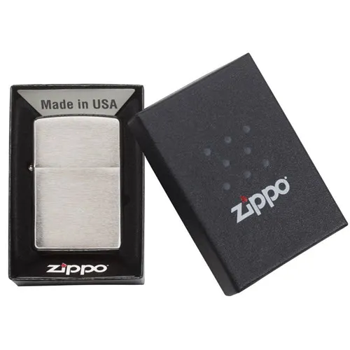 Vỏ Bật Lửa Zippo Chrome chải cổ điển