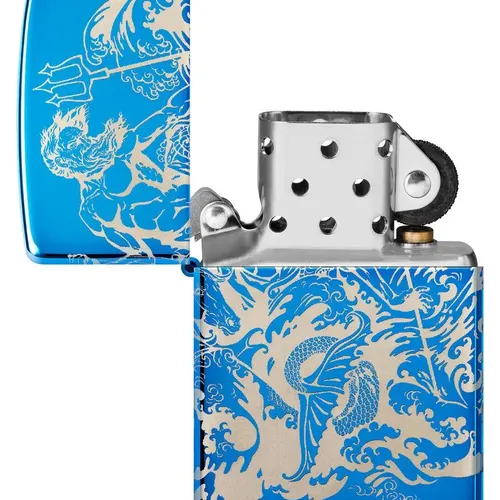 Zippo 48787 – Zippo Atlantis Design High Polish Blue