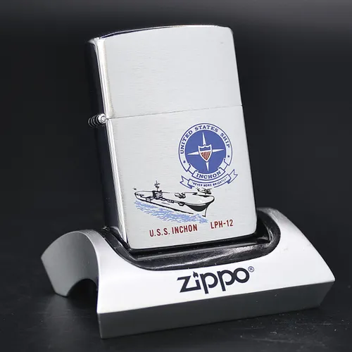 ZIPPO XƯA 1981 - HÀNG XƯA THẬP NIÊN 80s _CHỦ ĐỀ TÀU CHIẾN U.S.S INCHON
