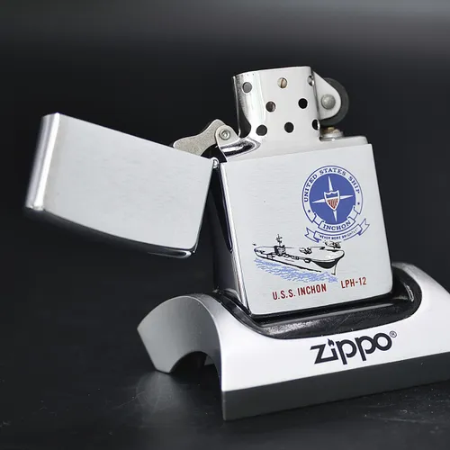 ZIPPO XƯA 1981 - HÀNG XƯA THẬP NIÊN 80s _CHỦ ĐỀ TÀU CHIẾN U.S.S INCHON