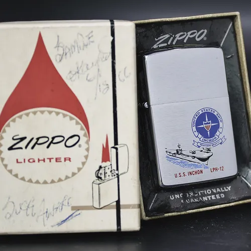 ZIPPO XƯA 1981 - HÀNG XƯA THẬP NIÊN 80s _CHỦ ĐỀ TÀU CHIẾN U.S.S INCHON