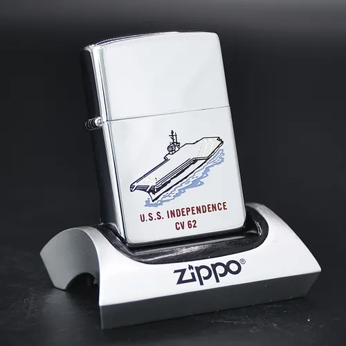 ZIPPO XƯA 1980 - HÀNG XƯA THẬP NIÊN 80s _CHỦ ĐỀ TÀU CHIẾN U.S.S INDEPENDENCE CV 62
