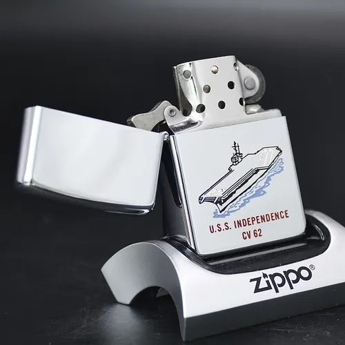 ZIPPO XƯA 1980 - HÀNG XƯA THẬP NIÊN 80s _CHỦ ĐỀ TÀU CHIẾN U.S.S INDEPENDENCE CV 62