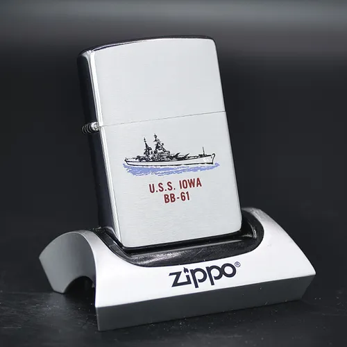 ZIPPO XƯA 1983 - HÀNG XƯA THẬP NIÊN 80s _CHỦ ĐỀ HIẾM TÀU CHIẾN U.S.S IOWA BB-61