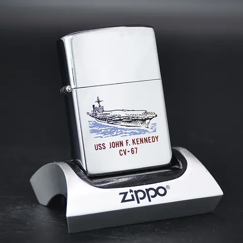 ZIPPO XƯA 1984 - HÀNG XƯA THẬP NIÊN 80s _CHỦ ĐỀ HIẾM TÀU CHIẾN USS JOHN F. KENNEDY CV-67