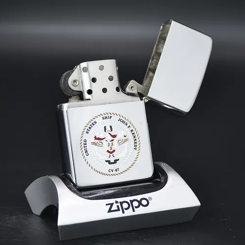 ZIPPO XƯA 1984 - HÀNG XƯA THẬP NIÊN 80s _CHỦ ĐỀ HIẾM TÀU CHIẾN USS JOHN F. KENNEDY CV-67