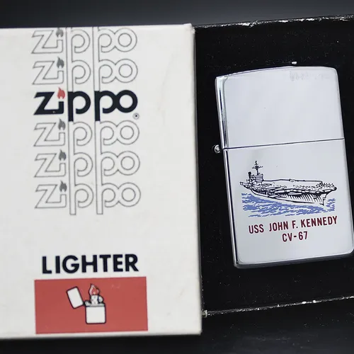 ZIPPO XƯA 1984 - HÀNG XƯA THẬP NIÊN 80s _CHỦ ĐỀ HIẾM TÀU CHIẾN USS JOHN F. KENNEDY CV-67