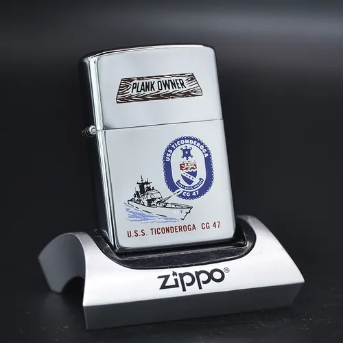 ZIPPO XƯA 1982 - HÀNG XƯA THẬP NIÊN 80s _CHỦ ĐỀ HIẾM TÀU CHIẾN U.S.S TICONDEROGA CG 47