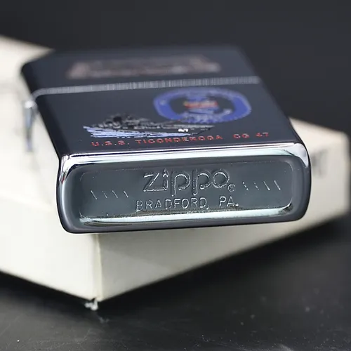 ZIPPO XƯA 1982 - HÀNG XƯA THẬP NIÊN 80s _CHỦ ĐỀ HIẾM TÀU CHIẾN U.S.S TICONDEROGA CG 47
