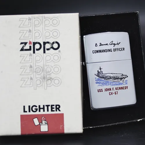 ZIPPO XƯA 1982 - HÀNG XƯA THẬP NIÊN 80s _CHỦ ĐỀ HIẾM TÀU CHIẾN USS JOHN F. KENNEDY CV-67