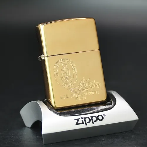 ZIPPO XƯA 2001 - HÀNG XƯA 2000s _ CHỦ ĐỀ TÀU CHIẾN U.S.S STEPHEN W.GROVES FFG-29