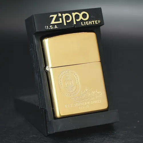 ZIPPO XƯA 2001 - HÀNG XƯA 2000s _ CHỦ ĐỀ TÀU CHIẾN U.S.S STEPHEN W.GROVES FFG-29