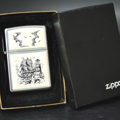 ZIPPO XƯA 1996 - HÀNG XƯA THẬP NIÊN 90s _ CHỦ ĐỀ VESSEL AND LIGHTHOUSE