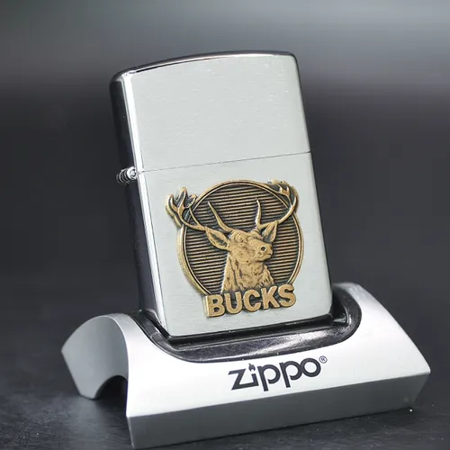 ZIPPO XƯA 1991 - HÀNG XƯA THẬP NIÊN 90s _ CHỦ ĐỀ RAISED BUCKS LOGO