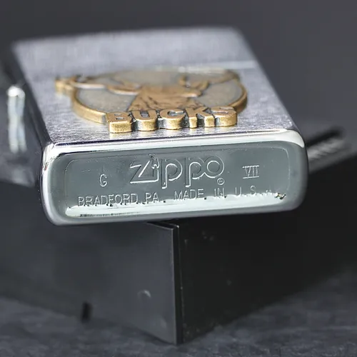 ZIPPO XƯA 1991 - HÀNG XƯA THẬP NIÊN 90s _ CHỦ ĐỀ RAISED BUCKS LOGO