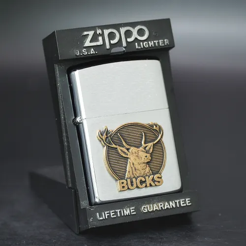 ZIPPO XƯA 1991 - HÀNG XƯA THẬP NIÊN 90s _ CHỦ ĐỀ RAISED BUCKS LOGO
