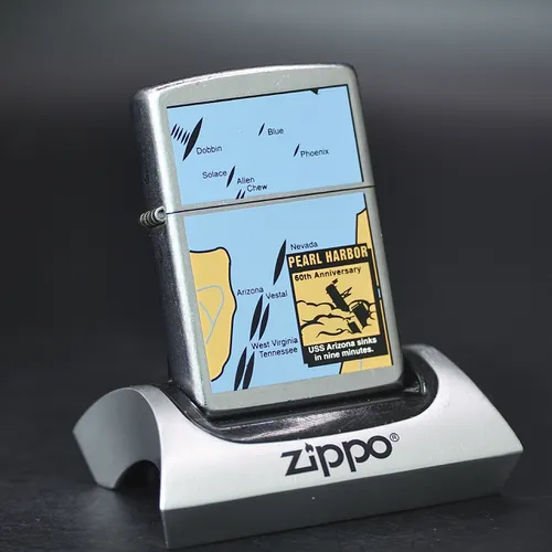 ZIPPO XƯA 2001 - HÀNG XƯA 2000s _ CHỦ ĐỀ 60th ANNIVERSARY PEARL HARBOR MAP