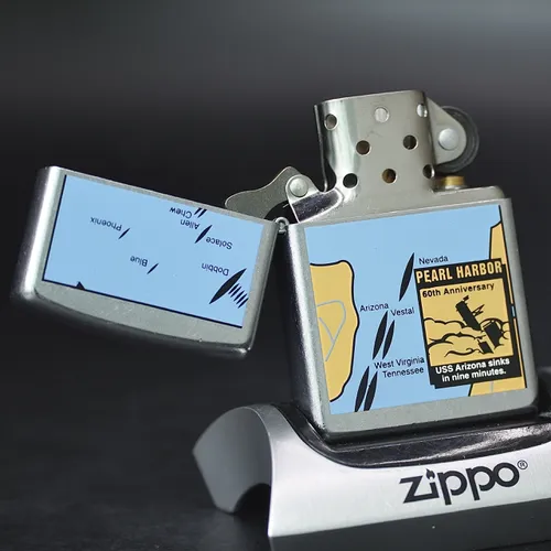 ZIPPO XƯA 2001 - HÀNG XƯA 2000s _ CHỦ ĐỀ 60th ANNIVERSARY PEARL HARBOR MAP