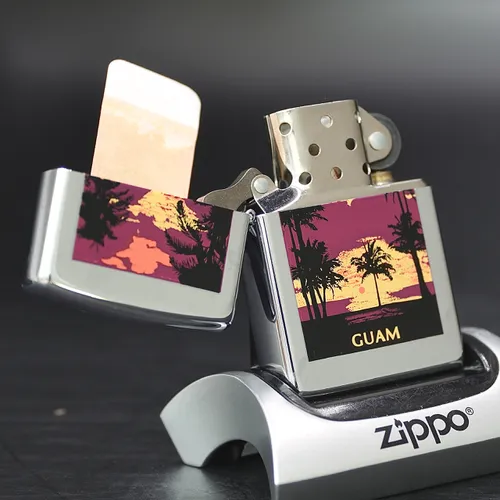 ZIPPO XƯA 2000 - HÀNG XƯA 2000s _ CHỦ ĐỀ GUAM ISLAND SUNSET