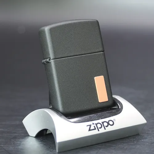 ZIPPO XƯA 1991 - HÀNG XƯA THẬP NIÊN 90s _ CHỦ ĐỀ BLACK PAINT WITH COPPER PIECES