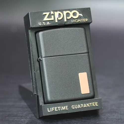 ZIPPO XƯA 1991 - HÀNG XƯA THẬP NIÊN 90s _ CHỦ ĐỀ BLACK PAINT WITH COPPER PIECES