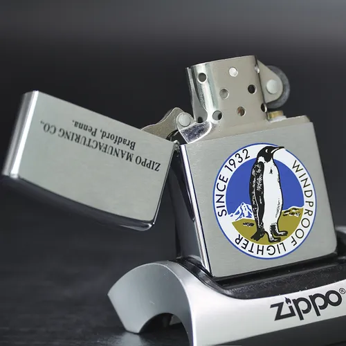 ZIPPO XƯA 1999 - HÀNG XƯA THẬP NIÊN 90s _ CHỦ ĐỀ PENGUIN LOGO