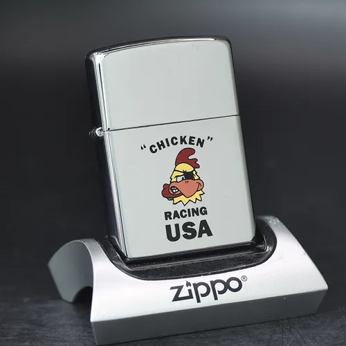 ZIPPO XƯA 1996 - HÀNG XƯA THẬP NIÊN 90s _ CHỦ ĐỀ CHICKEN RACING USA