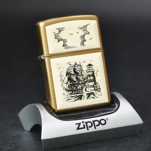 ZIPPO XƯA 1996 - HÀNG XƯA THẬP NIÊN 90s _ CHỦ ĐỀ SHIP AND LIGHTHOUSE