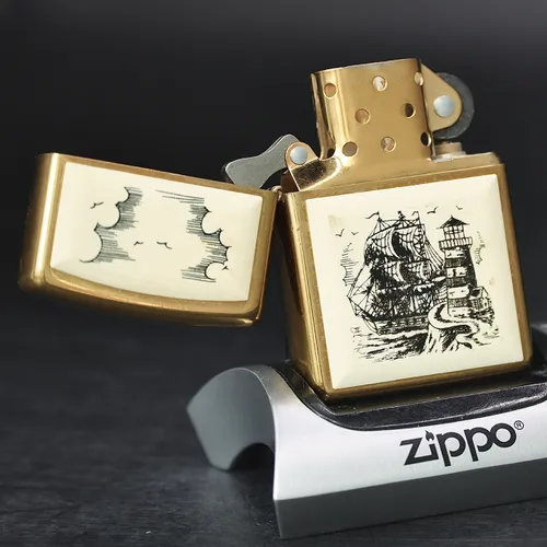 ZIPPO XƯA 1996 - HÀNG XƯA THẬP NIÊN 90s _ CHỦ ĐỀ SHIP AND LIGHTHOUSE