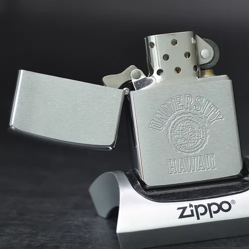 ZIPPO XƯA 1995 - HÀNG XƯA THẬP NIÊN 90s _ CHỦ ĐỀ UNIVERSITY OF HAWAII BRUSHED