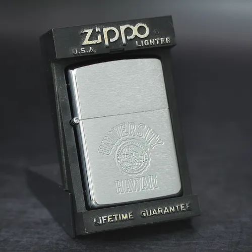 ZIPPO XƯA 1995 - HÀNG XƯA THẬP NIÊN 90s _ CHỦ ĐỀ UNIVERSITY OF HAWAII BRUSHED