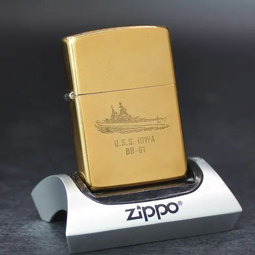 ZIPPO XƯA 1989 - HÀNG XƯA THẬP NIÊN 80s _ CHỦ ĐỀ TÀU CHIẾN U.S.S I0WA BB-61