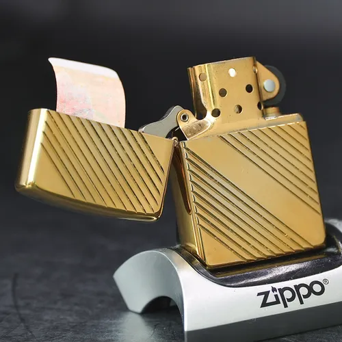 ZIPPO XƯA 1994 MẠ VÀNG - HÀNG XƯA THẬP NIÊN 90s _ CHỦ ĐỀ DIAGONAL DESIGN