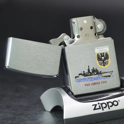 ZIPPO XƯA 1997- HÀNG XƯA THẬP NIÊN 90s _ CHỦ ĐỀ TÀU CHIẾN FGS LUBECK F214