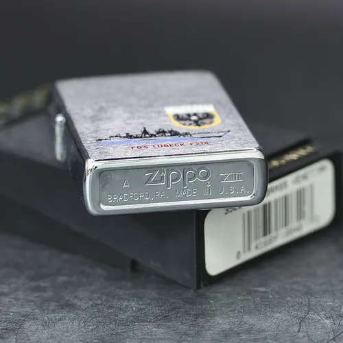 ZIPPO XƯA 1997- HÀNG XƯA THẬP NIÊN 90s _ CHỦ ĐỀ TÀU CHIẾN FGS LUBECK F214