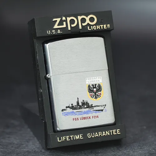 ZIPPO XƯA 1997- HÀNG XƯA THẬP NIÊN 90s _ CHỦ ĐỀ TÀU CHIẾN FGS LUBECK F214