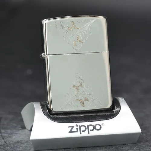 ZIPPO XƯA 1994 MẠ BẠC - HÀNG XƯA THẬP NIÊN 90s _ CHỦ ĐỀ FLORAL