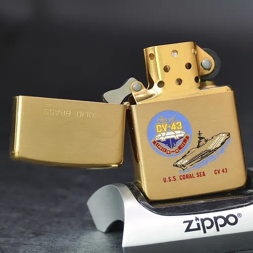 ZIPPO XƯA CHU NIÊN 32-86 - HÀNG XƯA THẬP NIÊN 80s _ CHỦ ĐỀ TÀU CHIẾN CORAL SEA CV 43