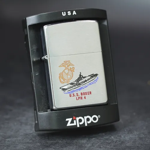 ZIPPO XƯA 2003 - HÀNG XƯA 2000s _ CHỦ ĐỀ TÀU CHIẾN U.S.S BOXER LPH 4