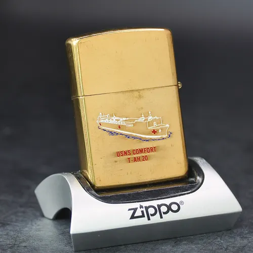 ZIPPO XƯA CHU NIÊN 32-92  - HÀNG XƯA THẬP NIÊN 90s _ CHỦ ĐỀ TÀU CHIẾN USNS COMFORT T-AH 20