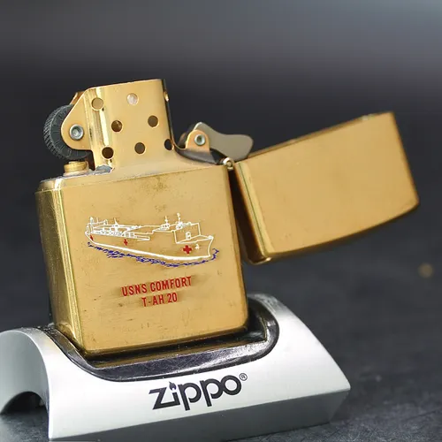 ZIPPO XƯA CHU NIÊN 32-92  - HÀNG XƯA THẬP NIÊN 90s _ CHỦ ĐỀ TÀU CHIẾN USNS COMFORT T-AH 20