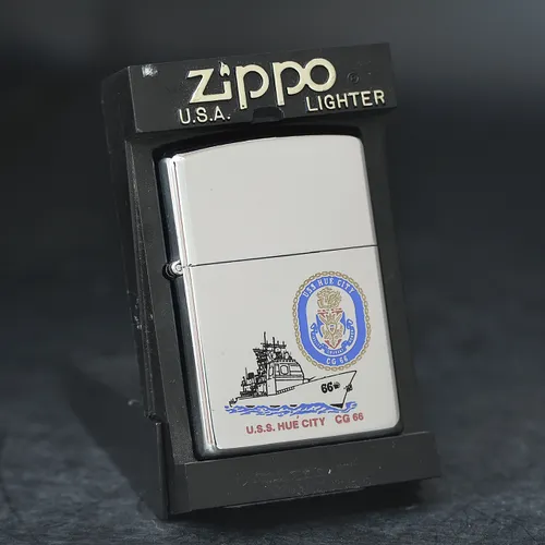 ZIPPO XƯA 1993 - HÀNG XƯA THẬP NIÊN 90s _ CHỦ ĐỀ TÀU CHIẾN U.S.S HUE CITY