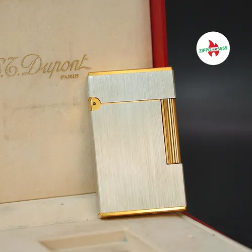 S.T. Dupont Chính Hãng Pháp Ligne 2 form cao bọc Palladium , hàng xưa thập niên 80s