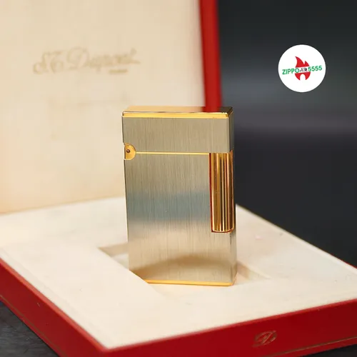 S.T. Dupont Chính Hãng Pháp Ligne 2 form cao bọc Palladium , hàng xưa thập niên 80s