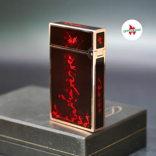 S.T. Dupont Chính Hãng Pháp Ligne 2 form cao sơn mài men pháo hoa, hàng xưa thập niên 80s