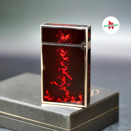 S.T. Dupont Chính Hãng Pháp Ligne 2 form cao sơn mài men pháo hoa, hàng xưa thập niên 80s