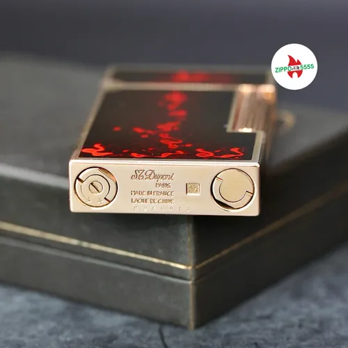 S.T. Dupont Chính Hãng Pháp Ligne 2 form cao sơn mài men pháo hoa, hàng xưa thập niên 80s